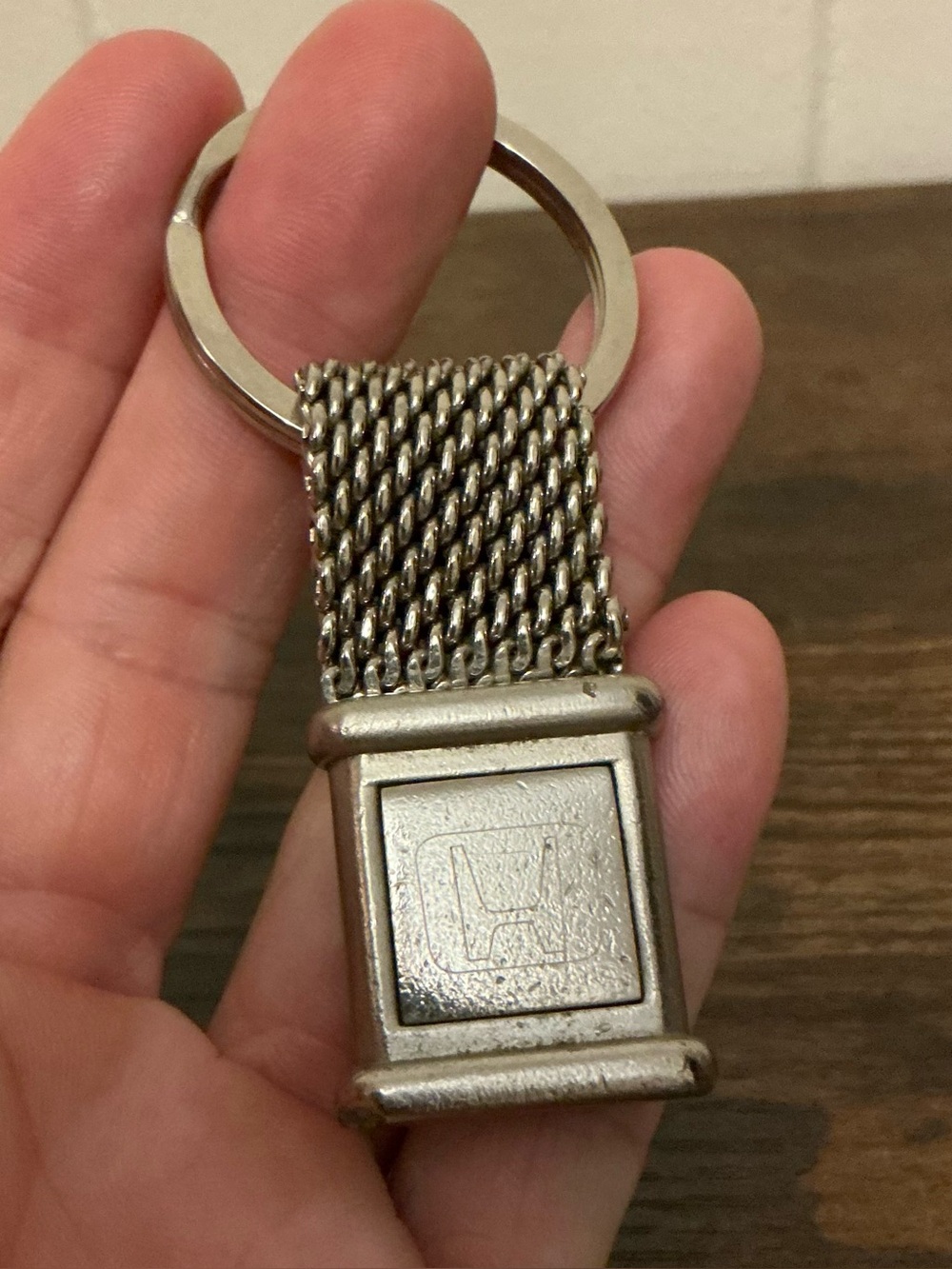 A Rare Vintage Heavy Honda Keychain Keyring Key Fob